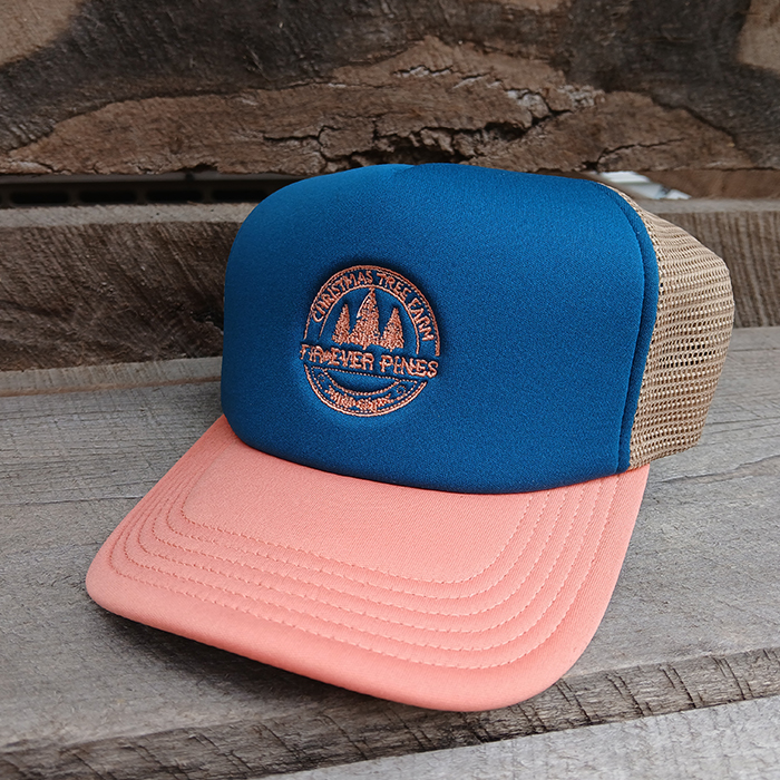 Salmon & Teal Foam Hat